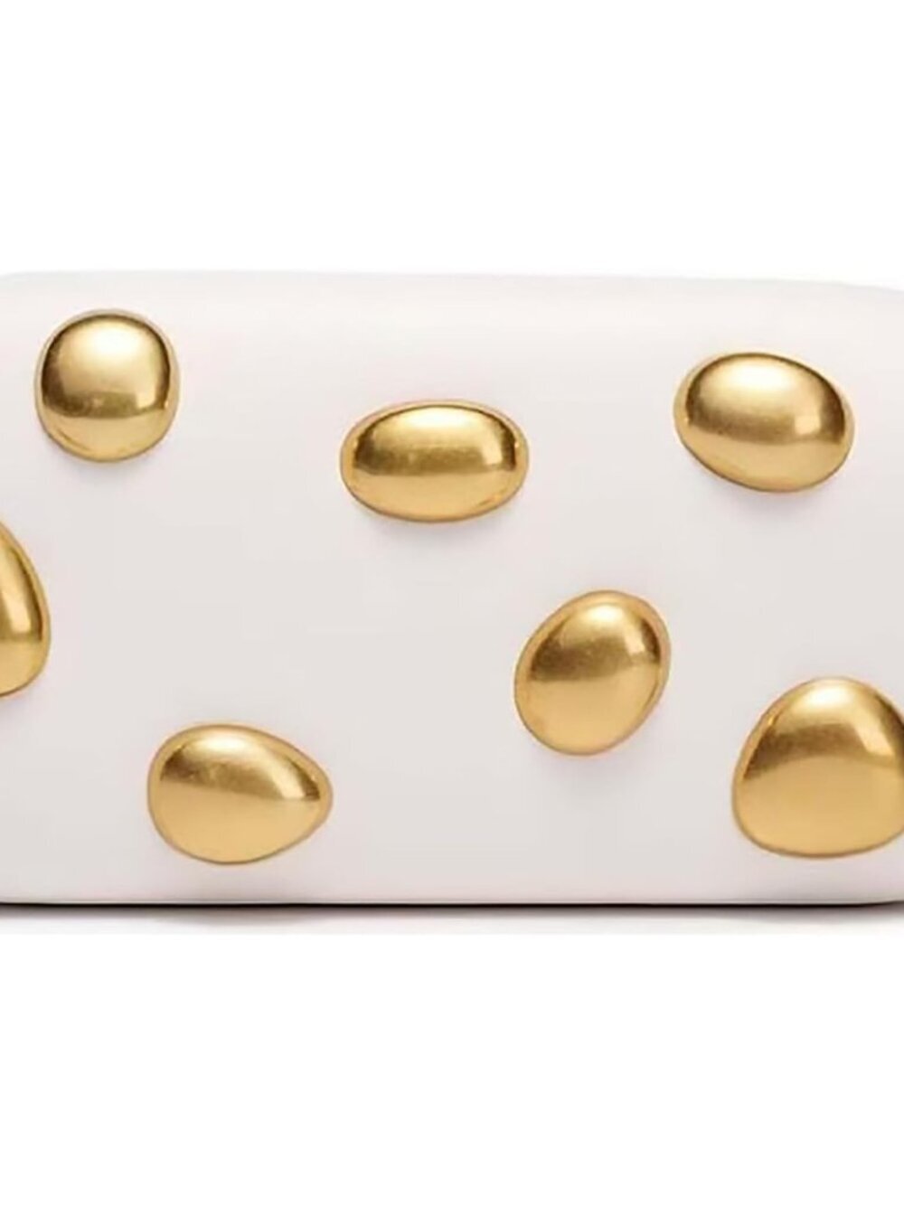 Women White Leather Handbag Detachable Crossbody Shoulder Evening Wedding Bag